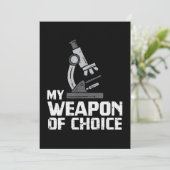 Biologie scientist My Weapon van de technische mic Feestdagenkaart (Staand voorkant)