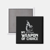 Biologie scientist My Weapon van de technische mic Magneet (Voorkant / Achterkant)