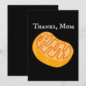 biologie t , mitochondria , bedankt , moeder , wet feestdagenkaart (Voorkant / Achterkant)