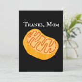 biologie t , mitochondria , bedankt , moeder , wet feestdagenkaart (Staand voorkant)