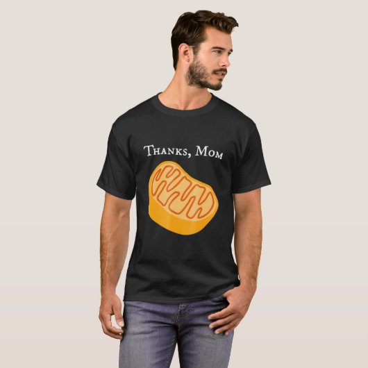 biologie t , mitochondria , bedankt , moeder , wet t-shirt (Voorkant volledig)