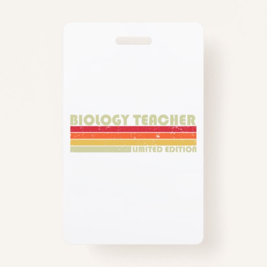 BIOLOGIE-TEACHER Funny Job Title Professional Birt Badge (Voorkant)