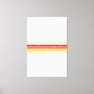 BIOLOGIE-TEACHER Funny Job Title Professional Birt Canvas Afdruk