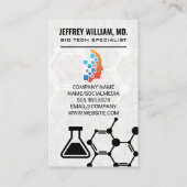 Biologie Tech | Molecule | Wetenschapstechnologie Visitekaartje (Voorkant)