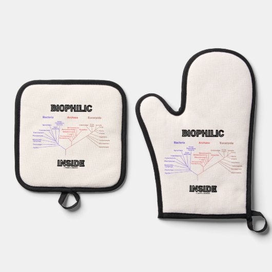 Biologie van biologie met biofilie in de fylogenet ovenwant & pannenlap set (Voorkant)