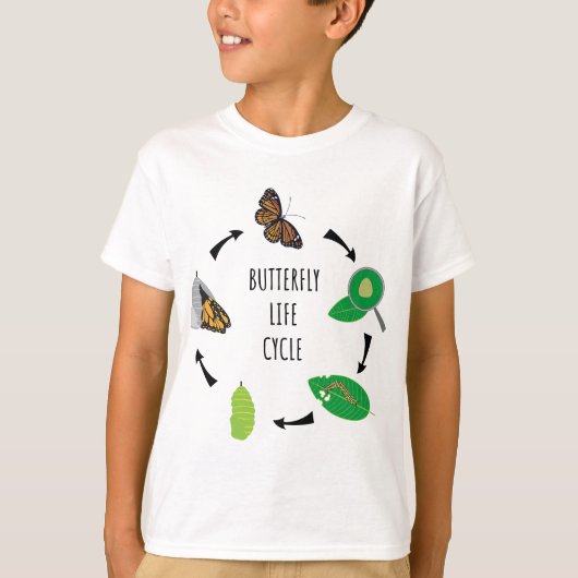 Biologie van de levenscyclus van de vlinderpiloot t-shirt (Voorkant)