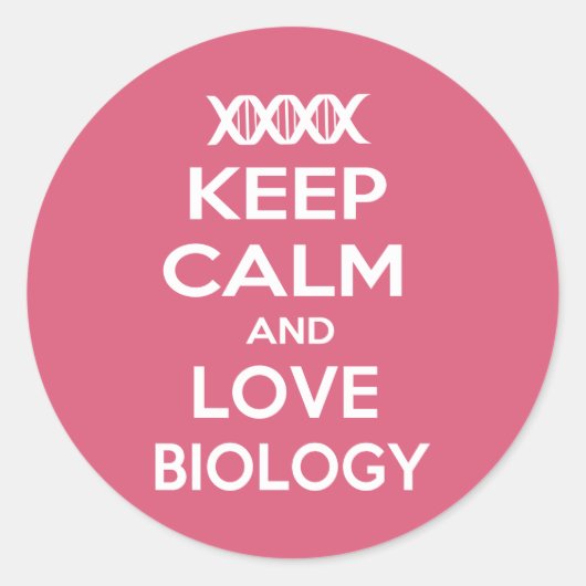 Biologie van kalk en liefde behouden ronde sticker (Voorkant)