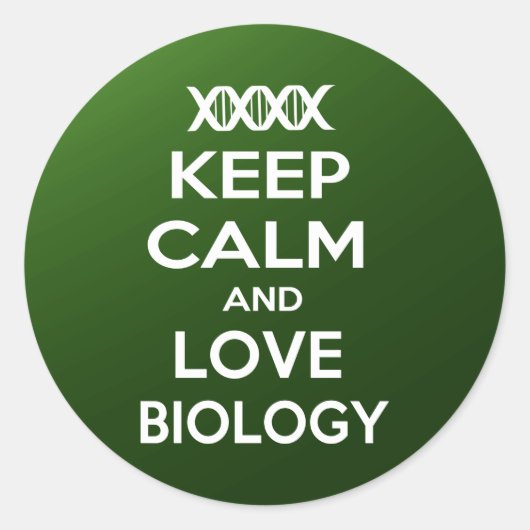 Biologie van kalk en liefde behouden ronde sticker (Voorkant)