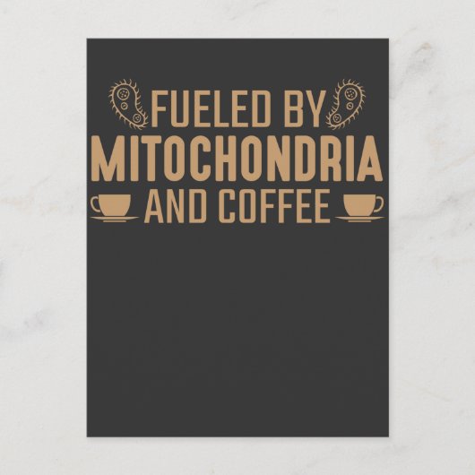 Biologie van Mitochondria en koffie-minnaar Briefkaart (Voorkant)