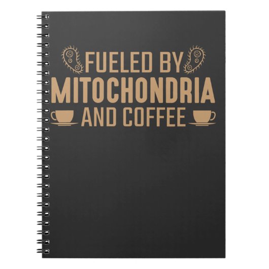 Biologie van Mitochondria en koffie-minnaar Notitieboek (Voorkant)