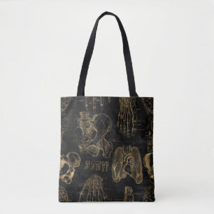 Biologie voor zwarte en gouden anatomie Wetenschap Tote Bag