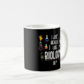 Biologie Wetenschap Student Wetenschapper Geek Bio Koffiemok (Voorkant rechts)