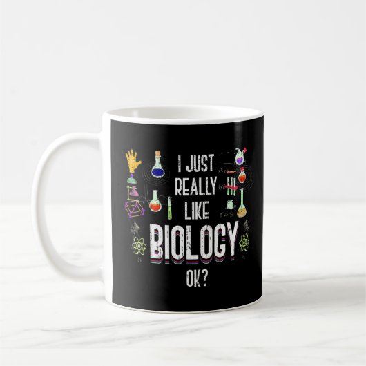 Biologie Wetenschap Student Wetenschapper Geek Bio Koffiemok (Links)