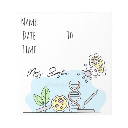 Biologiedocent Hallpass Notitieblok (Voorkant)