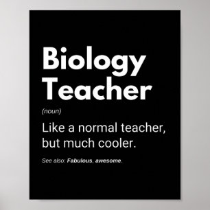 Biologieleraren Grappig Cool Gezegde Poster