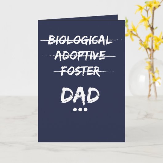 Biologisch, adoptief, foster...pap kaart (Gele Bloem)