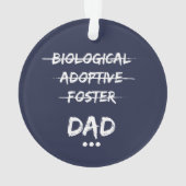 Biologisch, adoptief, foster...pap ornament (achterkant)