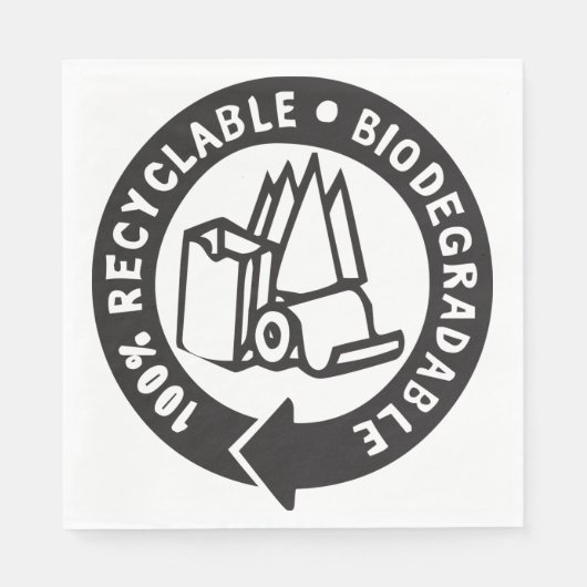 Biologisch afbreekbaar papier servetten (Voorkant)