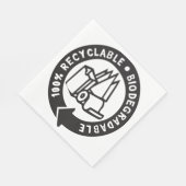 Biologisch afbreekbaar papier servetten (Hoek)