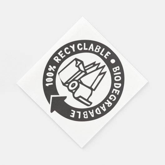 Biologisch afbreekbaar papier servetten (Hoek)