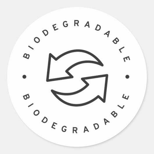 biologisch afbreekbaar ronde sticker (Voorkant)