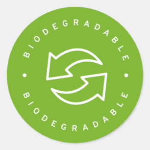 biologisch afbreekbaar ronde sticker