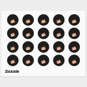 Biologisch afbreekbare rode panda! (verse groene) ronde sticker (Vel)