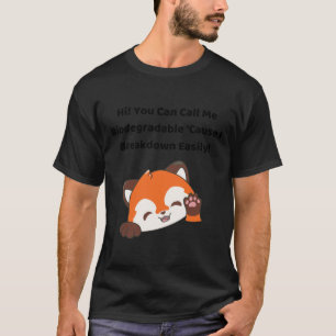 Biologisch afbreekbare rode panda! (verse groene) t-shirt