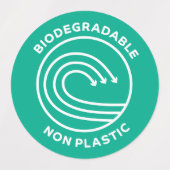 Biologisch afbreekbare Sticker/niet plastiek voor  Labels (Design 2)