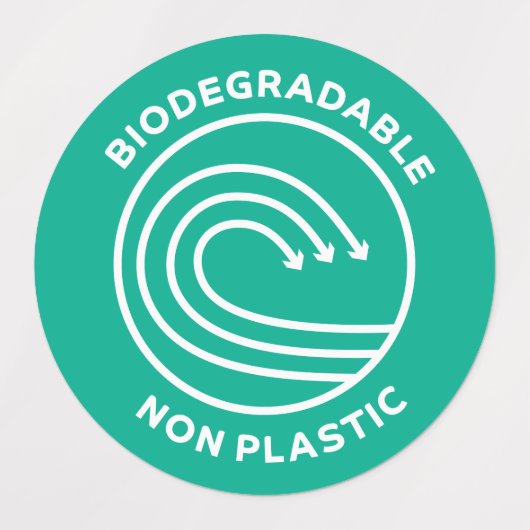 Biologisch afbreekbare Sticker/niet plastiek voor  Labels (Design 2)