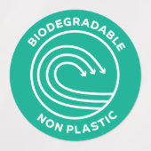 Biologisch afbreekbare Sticker/niet plastiek voor  Labels (Design 1)