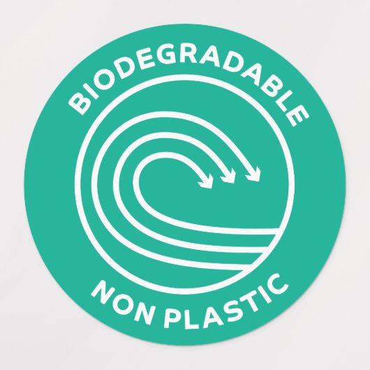 Biologisch afbreekbare Sticker/niet plastiek voor  Labels (Design 1)