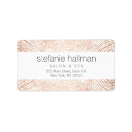 Biologisch Beauty Roos Gold Tree Rings Pattern Etiket