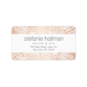 Biologisch Beauty Roos Gold Tree Rings Pattern Etiket