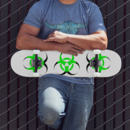 Biologisch Biohazard Symbool groen en zwart Persoonlijk Skateboard
