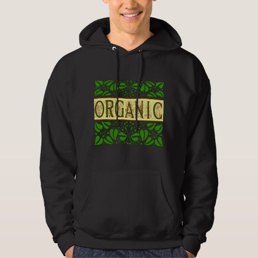 Biologisch  blad Groen Gezegde Hoodie (Voorkant)