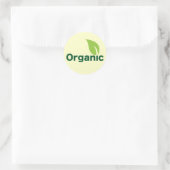 Biologisch blad ronde sticker (Tas)