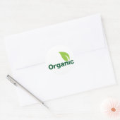 Biologisch blad ronde sticker (Envelop)