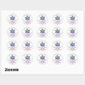 Biologisch Blauwebesapproduct van eigen huis Ronde Sticker (Vel)