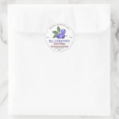 Biologisch Blauwebesapproduct van eigen huis Ronde Sticker (Tas)