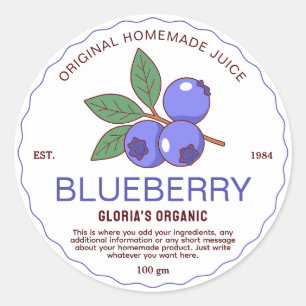 Biologisch Blauwebesapproduct van eigen huis Ronde Sticker
