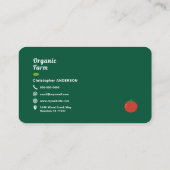 Biologisch Boerderij Groen Visitekaartje (Achterkant)