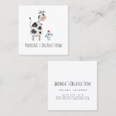 Biologisch Boerderij in de fabriek Vierkante Visitekaartje (Voorkant / Achterkant)