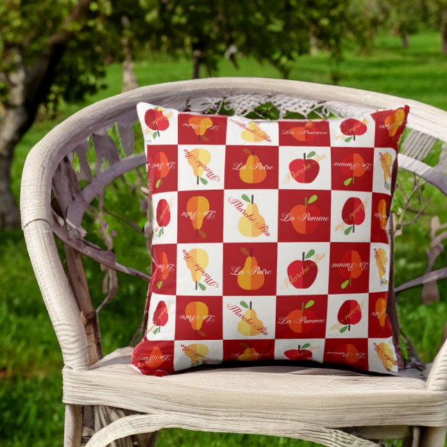Biologisch Boerderij produceert Franse boerenmarkt Kussen (Image approximates the 20 inch size of this pillow.)