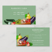 Biologisch Boerderij Verse geplukte groenten Visitekaartje (Voorkant / Achterkant)