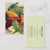 Biologisch Boerderij  zaadpakket Groenten Visitekaartje (Voorkant / Achterkant)