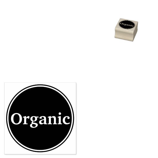 Biologisch. Boetiekhandel. Custom Rubberstempel (Gestempeld)