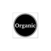 Biologisch. Boetiekhandel. Custom Rubberstempel (Afrduk)