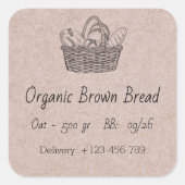 Biologisch Bruin Brood Sticker (Voorkant)