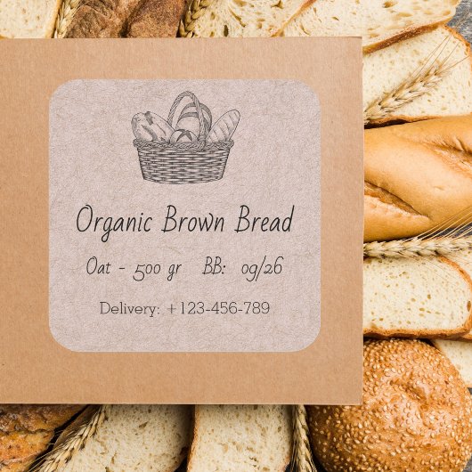Biologisch Bruin Brood Sticker